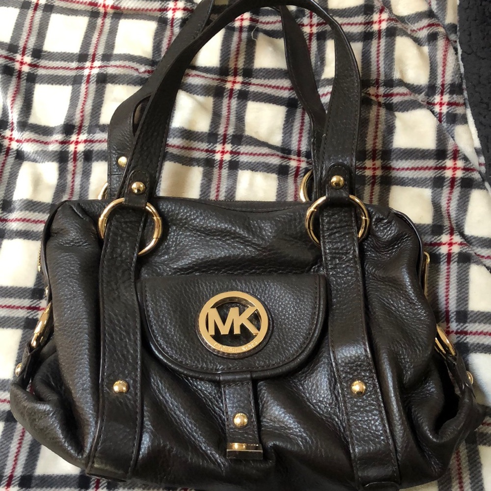 Michael Kors espresso brown leather bag